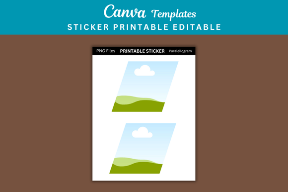 1 Parallelogram Sticker Printable: A Modern Design Asset
