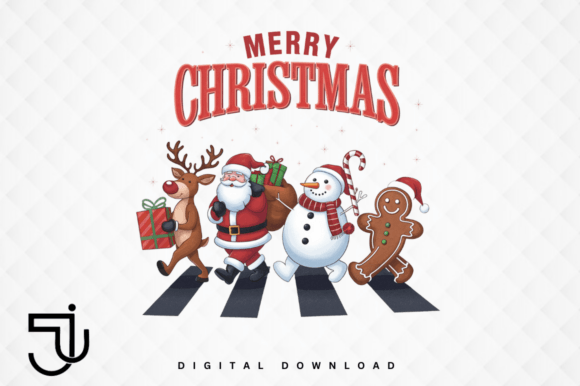 Adorable Christmas Reindeer, Santa & Snowman Clipart