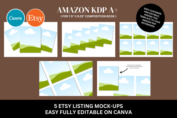Amazon KDP A+ Canva Mockup Bundle for Publishers