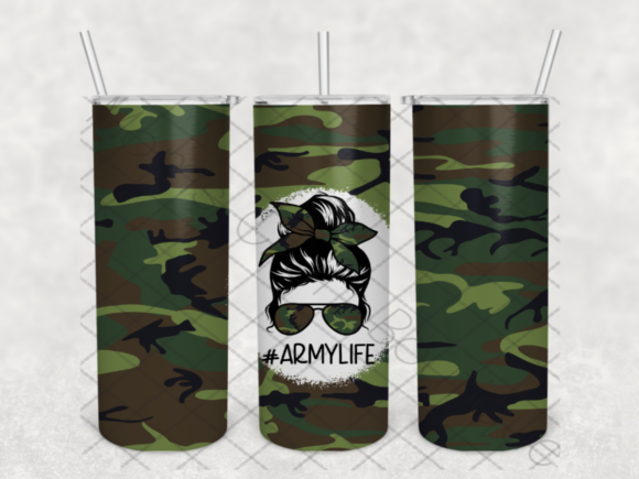 Army Life Tumbler & Messy Bun: A Font Guide