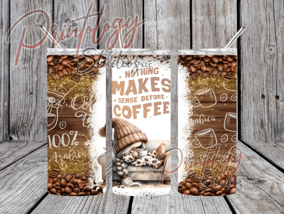 Bring Whimsy to Your Crafts with the Coffee Gnome 20oz Tumbler Wrap