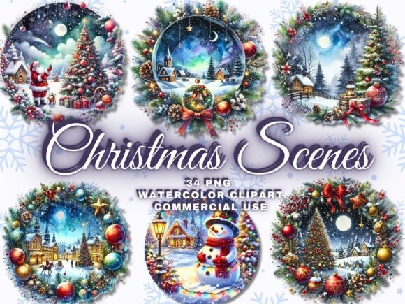 Christmas Clipart - Winter Scenes Png: Your Holiday Design Toolkit