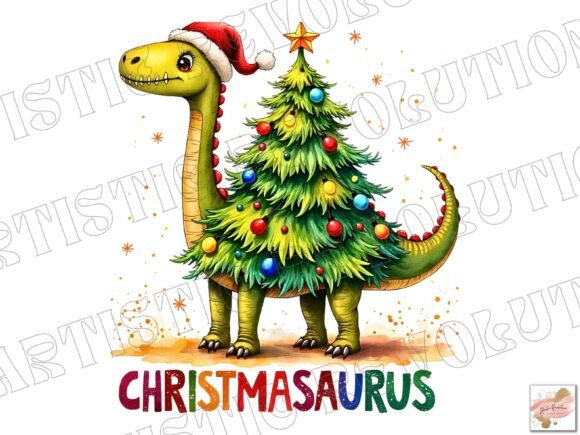 Christmas Png Christmas Tree Dinosaur: A Festive Design Asset