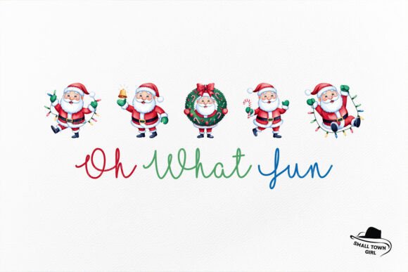Christmas Santa Oh What Fun PNG: A Designer's Holiday Asset
