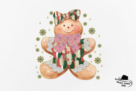 Custom Name Girl Christmas Gingerbread: A Festive Design Asset