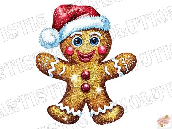 Cute Christmas Png Santa Gingerbread Png: Festive Design Assets