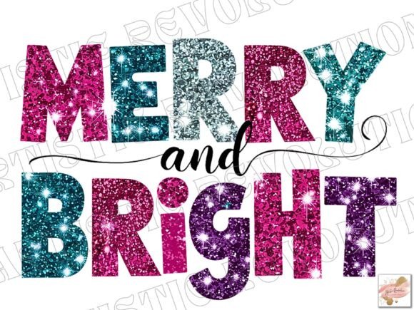 Glitter Christmas PNG: Merry and Bright Festive Designs