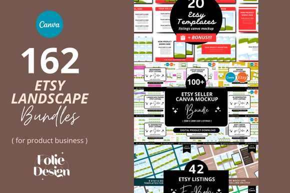 Mastering Etsy Visuals: The 162 Landscape Templates Bundle