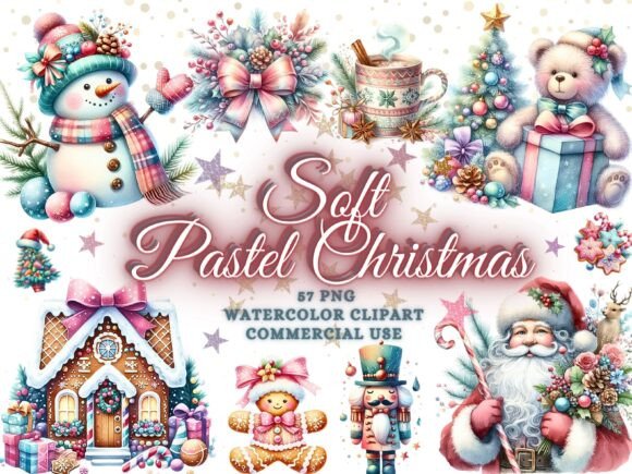 Soft & Festive: Using Pastel Christmas Clipart