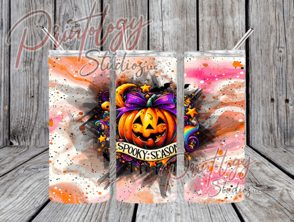 Spooky Season Pumpkin 20oz Tumbler Wrap