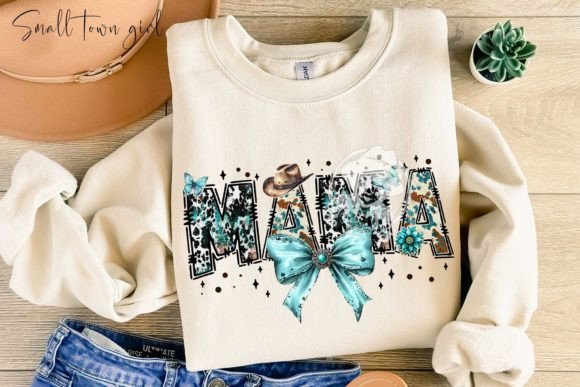 Western Mama Cowhide Coquette Bow Png: A Designer's Asset